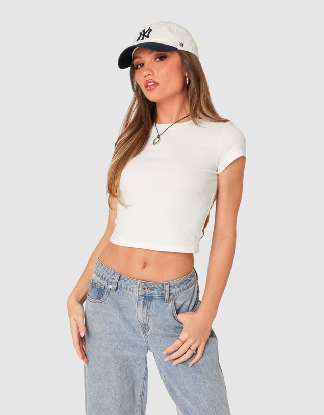 EDIKTED - Better Basics Cropped T Shirt