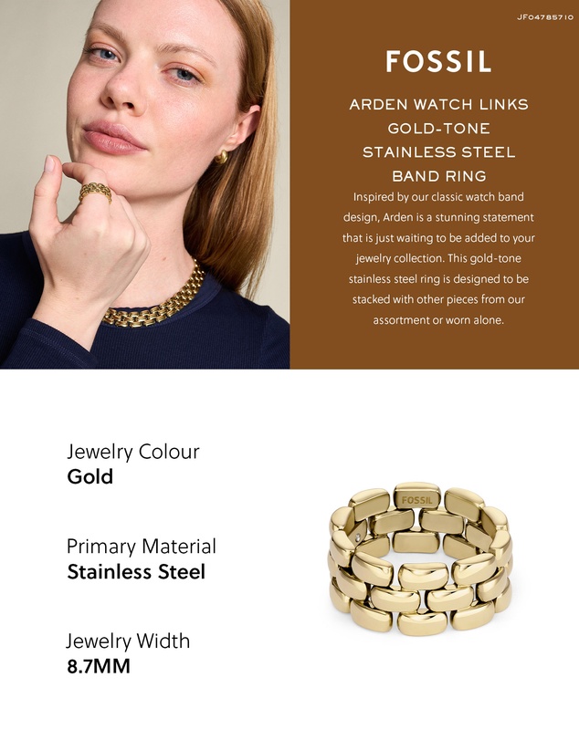 Fossil - Arden Gold Tone Ring
