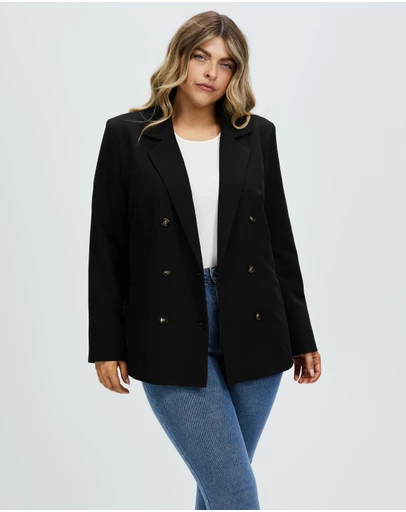 Atmos&Here Curvy - New Jersey Boyfriend Blazer