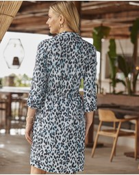 Sosandar - Animal Print Zip Front Dress