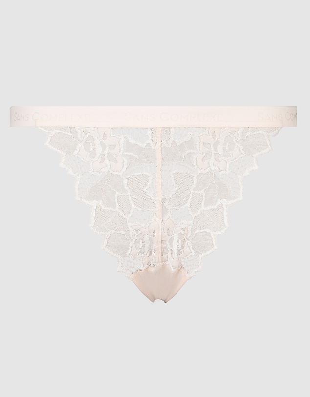 Sans Complexe - Arum Gloss Tanga Side Lace Hipster Brief