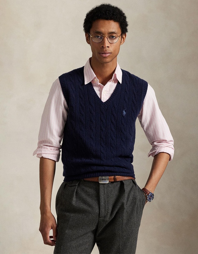 Polo Ralph Lauren - ICONIC EXCLUSIVE - Cable-Knit Wool-Cashmere Sweater Vest