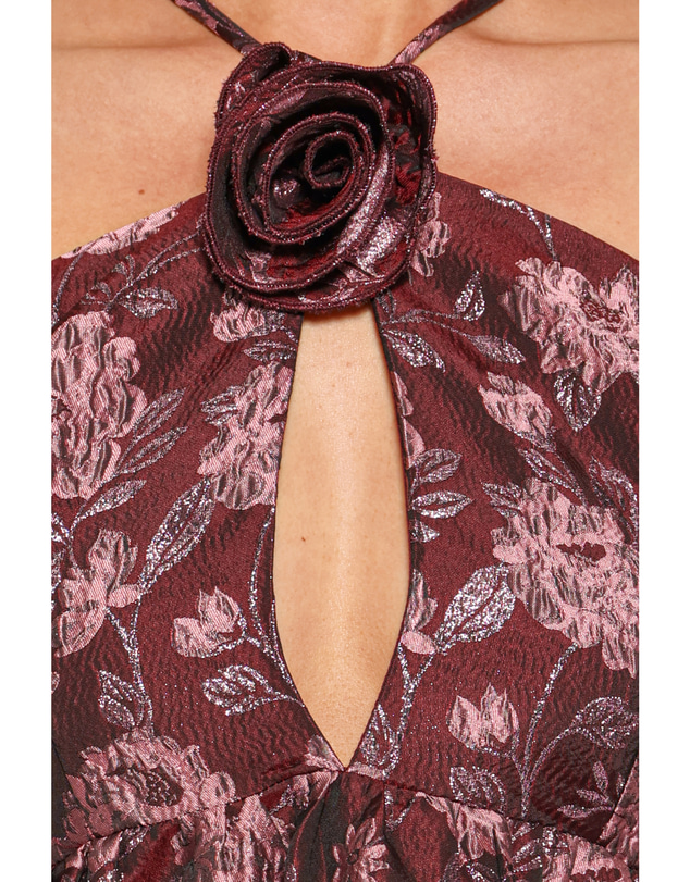 Petal & Pup - Jasminda Maxi Dress - Plum Brocade