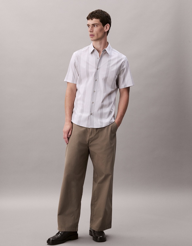 Calvin Klein - Yarn-Dyed Stripe Stretch Classic Shirt
