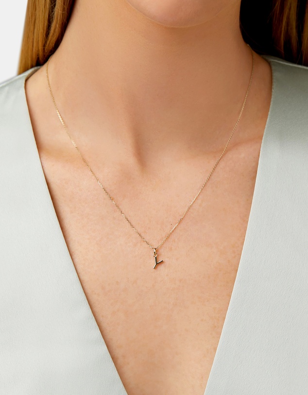 Michael Hill - Y Initial Pendant in 10kt Yellow Gold