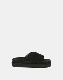 EVERAU - EverAU Ugg Lilac Cow Suede Upper Sandals