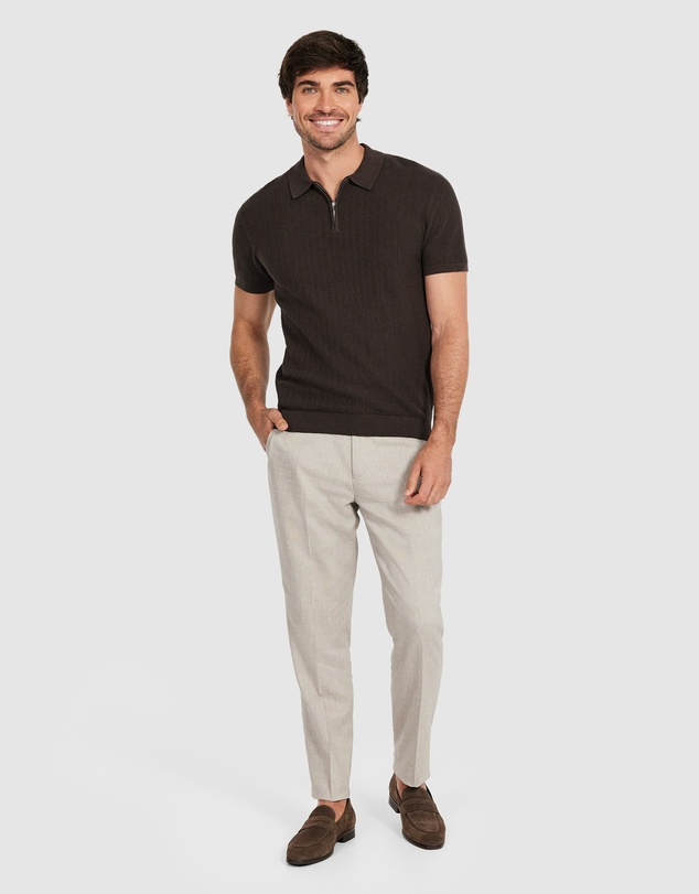 Tarocash - Darius Zip Knit Polo