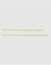 Wanderlust + Co - Heart Bezel 14K Gold Vermeil Tennis Bracelet