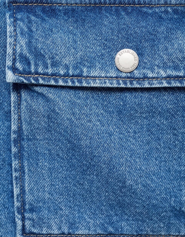 M.N.G - Corduroy Collar Denim Jacket