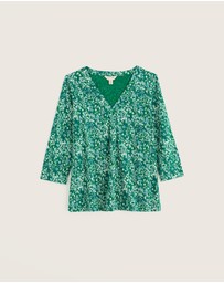 Seasalt - Seasalt Cornwall Green 3/4 Barnoon Top