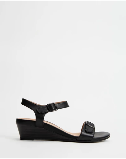 Mia Vita - Nadia Wedge Sandal - Black