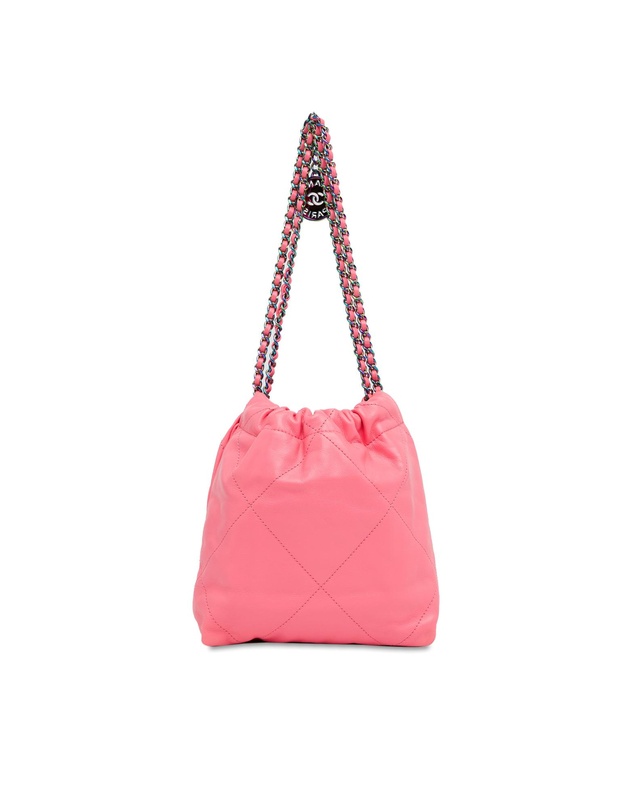 Chanel - Pre-Loved Mini Shiny Calfskin Rainbow Hardware 22 Bag