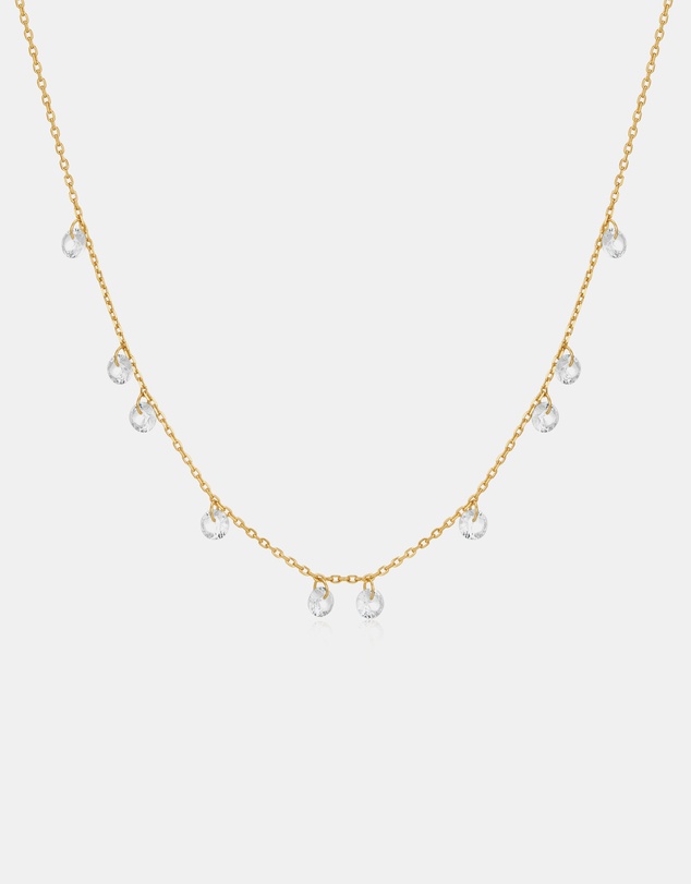 Ania Haie - Ania Haie Gold Droplet Station Necklace