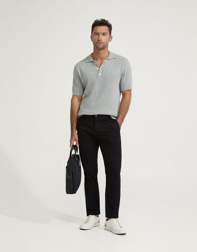 Oxford - Harrison Cable Knit Polo