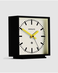 Newgate - Newgate Amp Mantel Clock Black With Yellow Hands