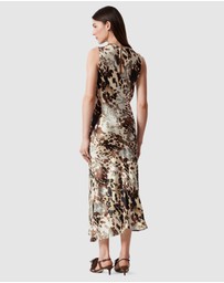 & Other Stories - Draped Satin Midi Dress