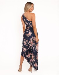Petal & Pup - Kleo One Shoulder Maxi Dress - Navy Floral