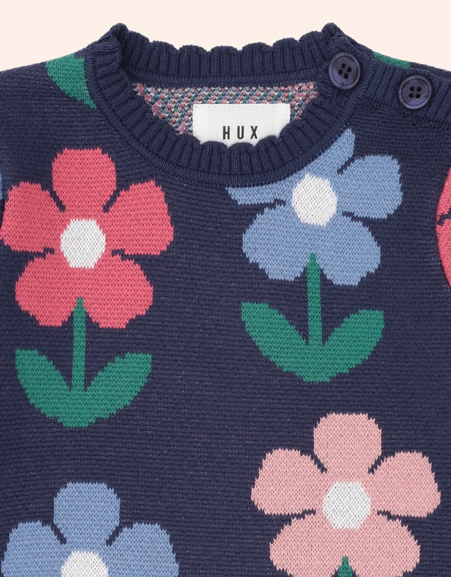 Huxbaby - Flower Field Knit Pullover - Babies