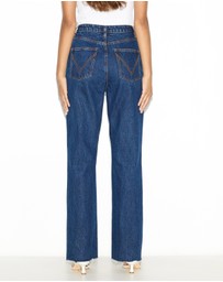 Dazie - Oslo High Waisted Straight Leg Jeans