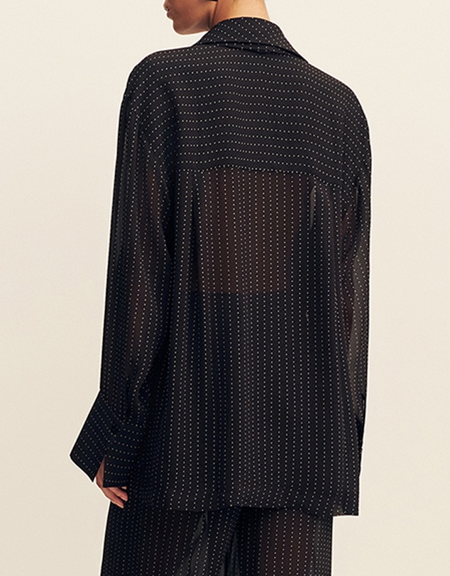 Shona Joy - Irving Polka Dot Sheer Shirt