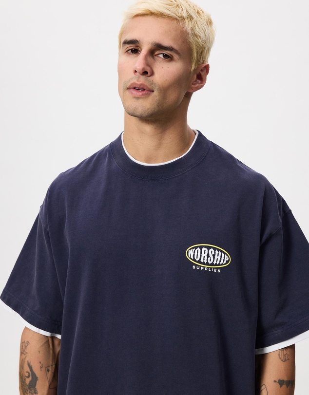 Worship - Tropical Thunder Layered Box Crop Tee