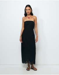 AERE - Adria Broderie Midi Dress