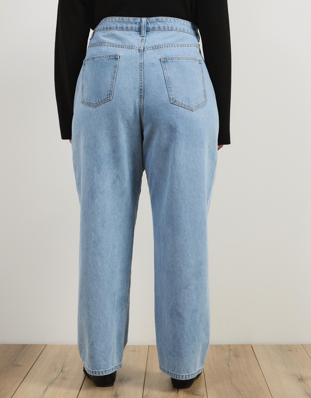 Atmos&Here Curvy - Nora Wide Barrel Leg Jeans