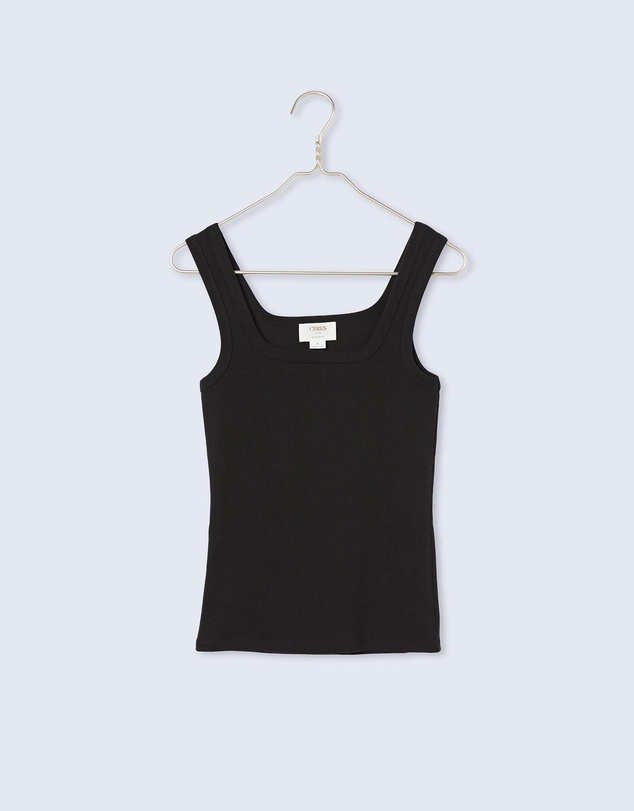 Ceres Life - Zaeli Contour Rib Square Neck Tank