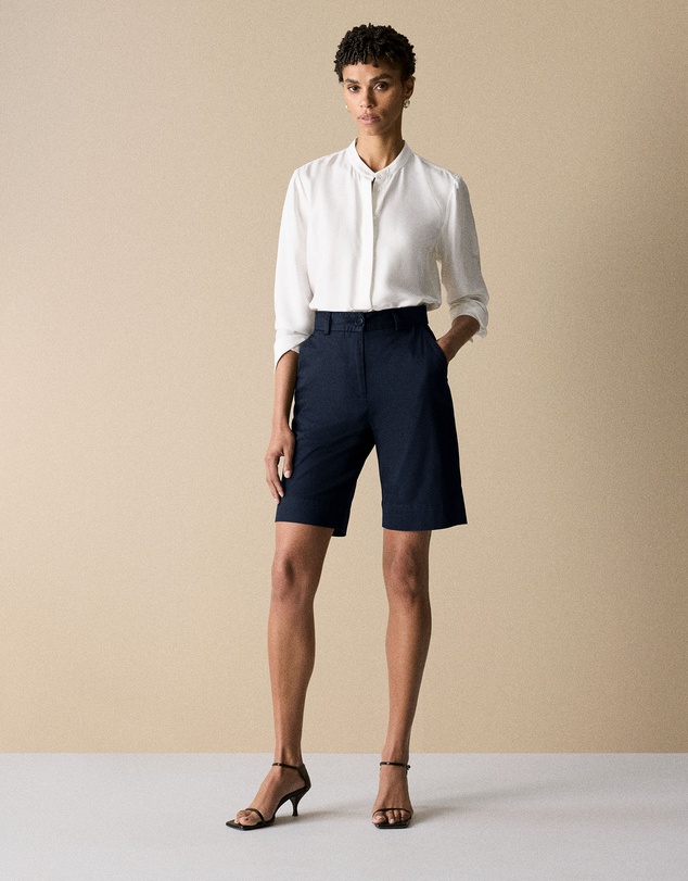 Trenery - Stretch Cotton Twill Walker Short in Night Sky