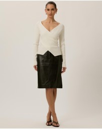 Tussah - Sienna Wrap Long Sleeve Knit Top