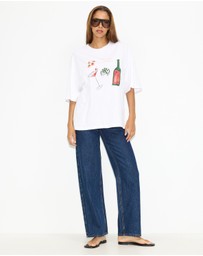 Dazie - Dolce Vita Oversized Graphic Tee