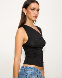 Dazie - Daquiri Ruched Jersey Top