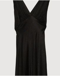 Revibe - Repaired Shona Joy La Lune Plunged Cross Back Maxi Dress - AU 8