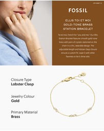Fossil - Ellis Toi Et Moi Gold-Tone Bracelet
