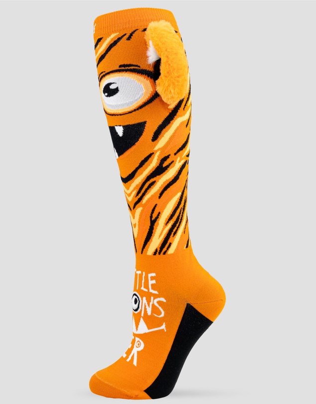 Crazy Skates - Crazy Socks Monster Orange Knee-High Socks