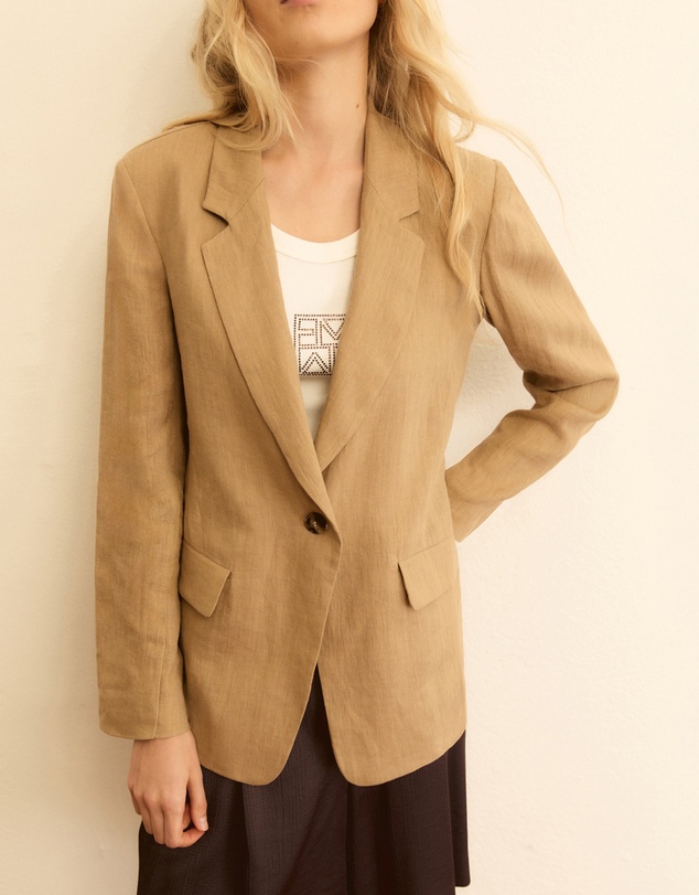 Emme - Ecru Linen Blazer