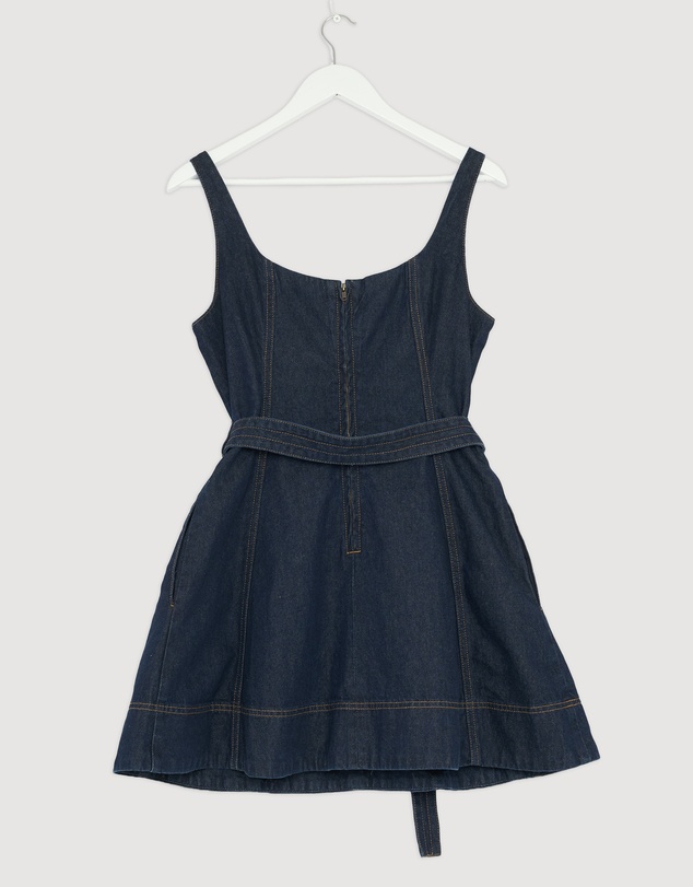 Revibe - Repaired Shona Joy Rita Belted Mini Dress - AU 12
