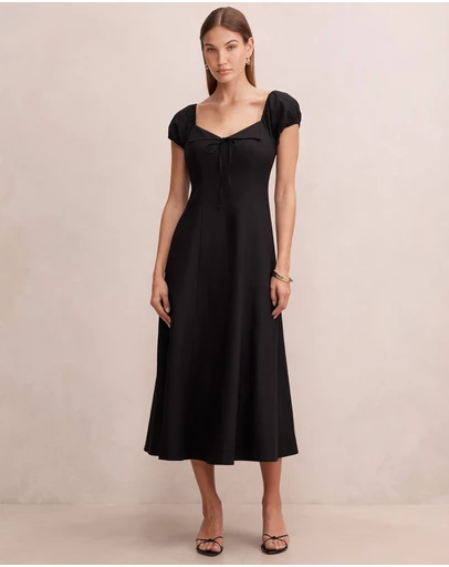 Forever New - Portia Folded Collar Linen Midi Dress