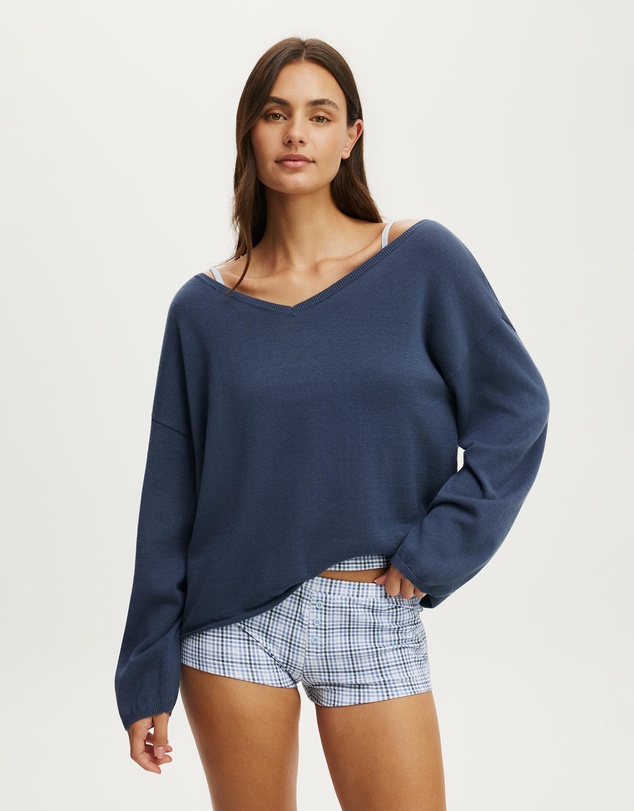Cotton On Body - Relaxed V Neck Oversized Knit