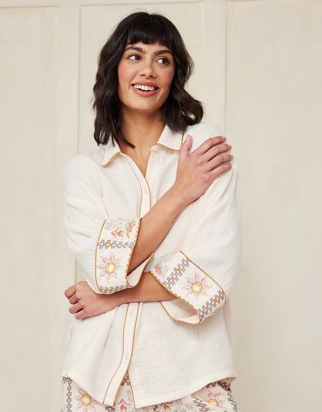Chelsea Peers - Cotton Desert Patchwork Print Short Pyjama Set