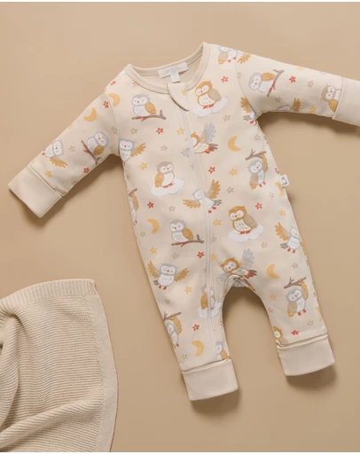 Purebaby - Thick Pyjama Sleep Growsuit -Kids-Babies