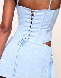 Guizio - Genevieve Lace Trim Bustier Top