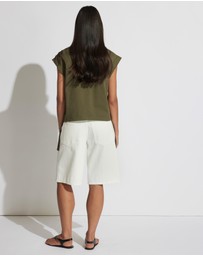 Decjuba - Alessia Satin Side Tie Tee