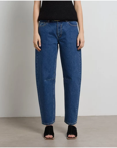 DRICOPER DENIM - Chloe Mid Rise Barrel Jeans