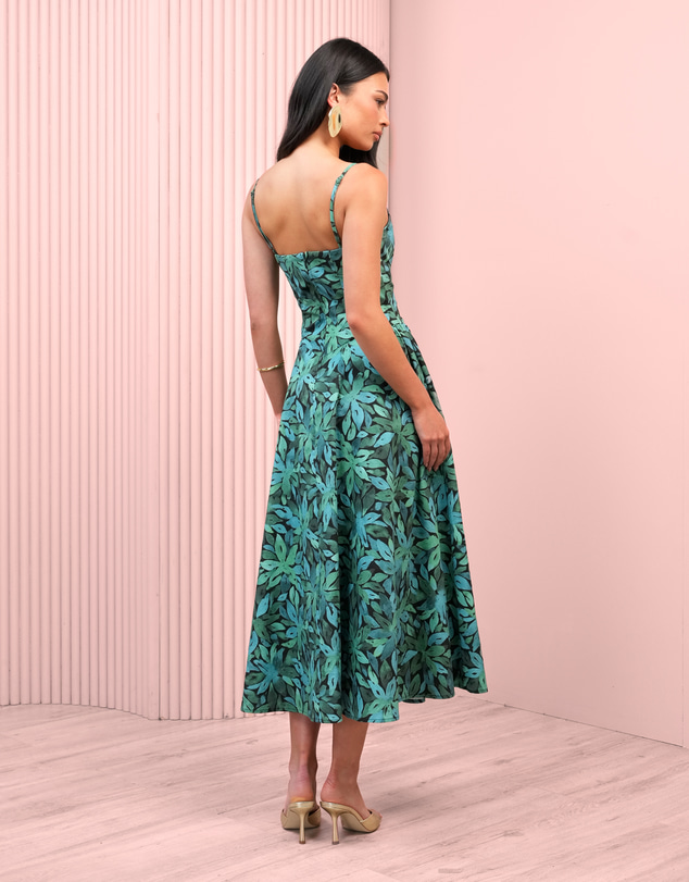 Azzurielle - Tiana Strappy Full Skirt Dress