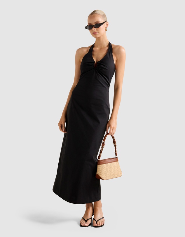 Forever New - Tia Stretch Cotton Halter Neck Midi Dress