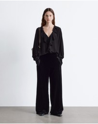 & Other Stories - Ruffle V-Neck Blouse