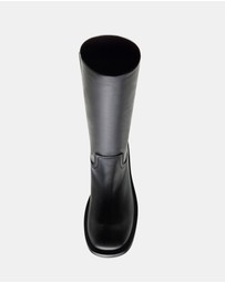 Steve Madden - Riggs Black Leather Boots