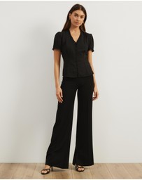 Atmos&Here - Meadow V-Neck Ruffle Blouse