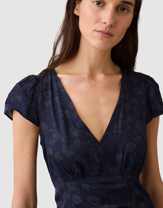GAP - SS V-Neck Flutter Sleeve Mini Dress